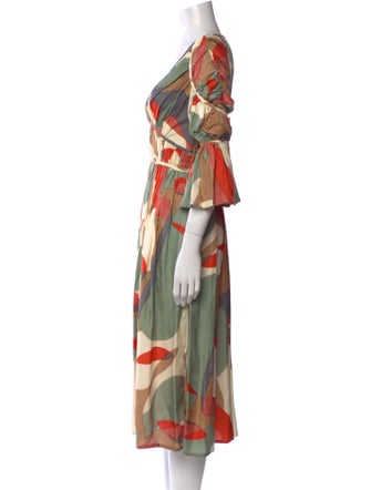 Cult Gaia Printed Midi Length Dress