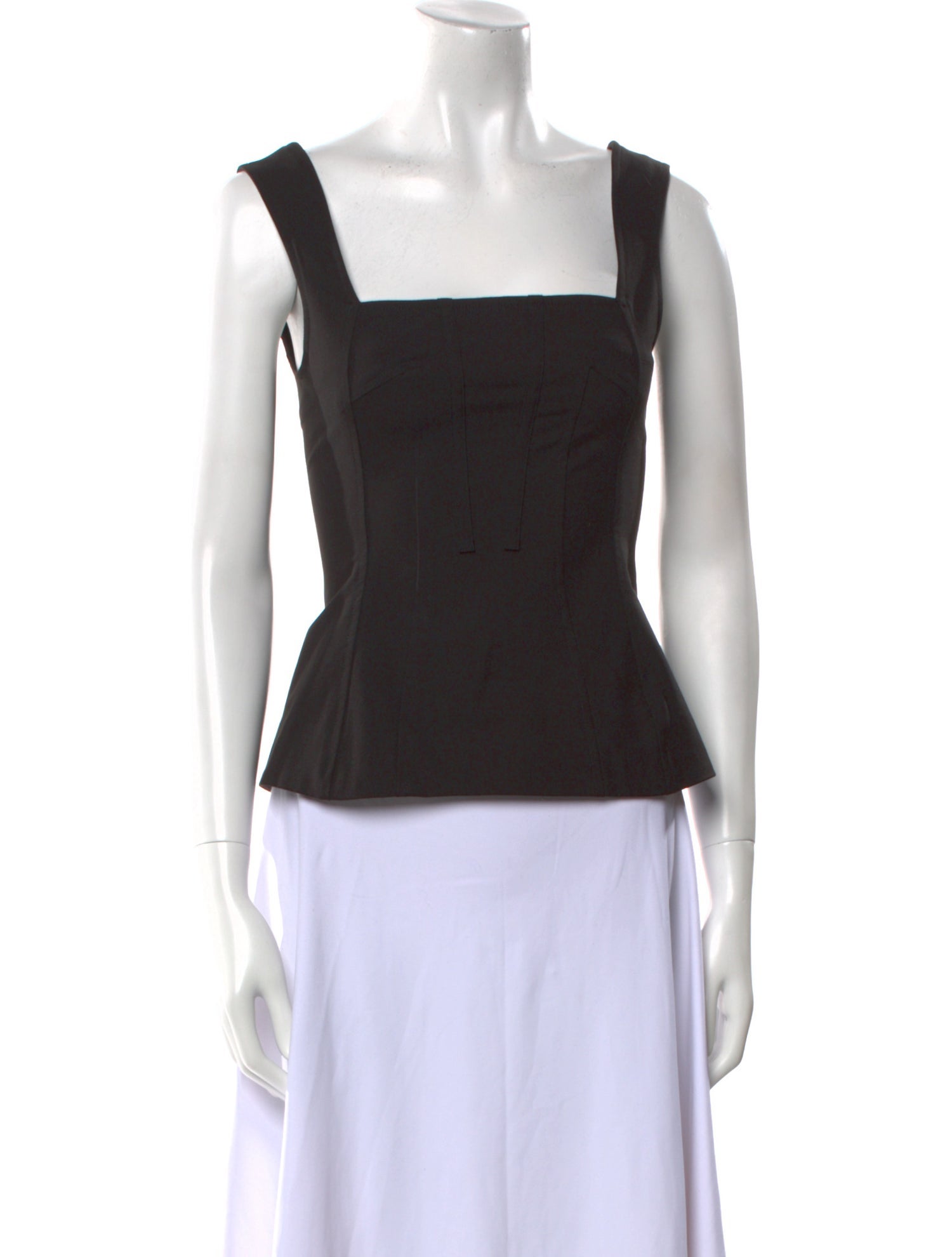 Cult Gaia Square Neckline Sleeveless Crop Top