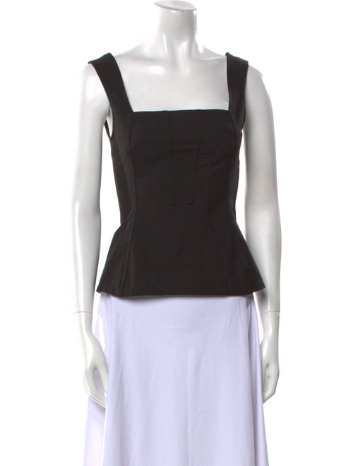 Cult Gaia Square Neckline Sleeveless Crop Top