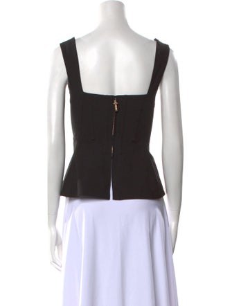 Cult Gaia Square Neckline Sleeveless Crop Top