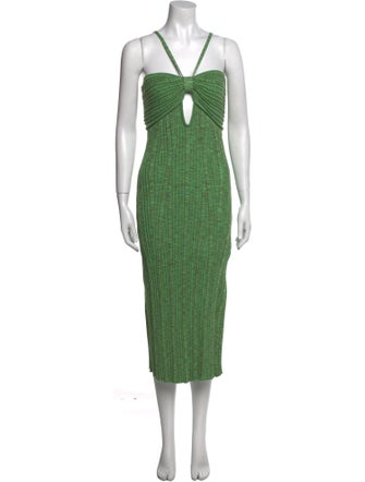 Cult Gaia V-Neck Midi Length Dress