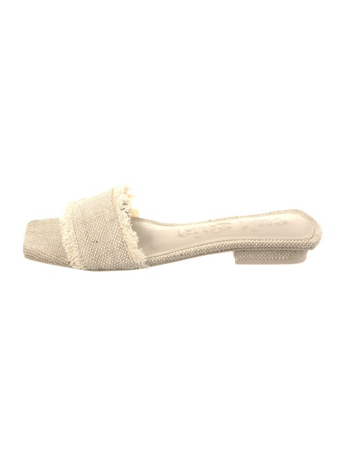 Cult Gaia Canvas Raw-Edge Trim Slides