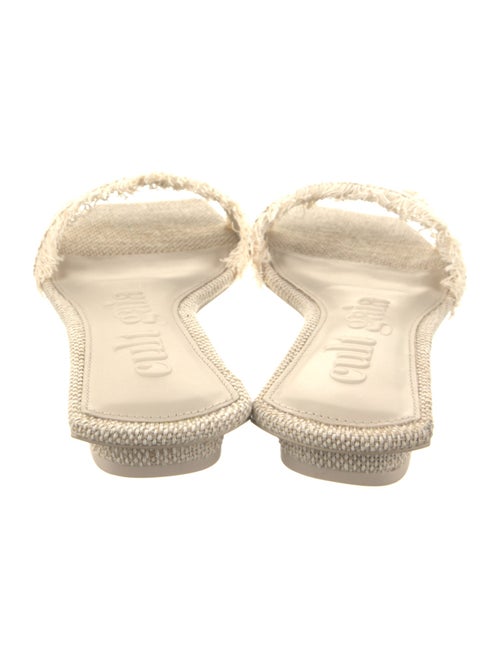 Cult Gaia Canvas Raw-Edge Trim Slides