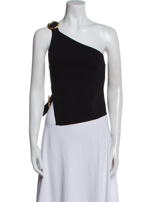 Cult Gaia One-Shoulder Sleeveless Crop Top