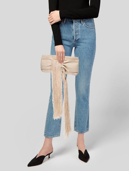 Cult Gaia Raffia Evening Bag