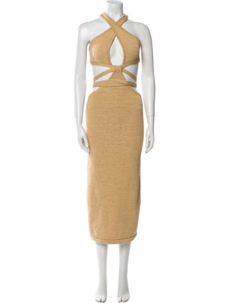 Cult Gaia Halterneck Midi Length Dress