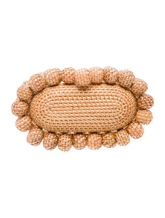 Cult Gaia Raffia Minaudière