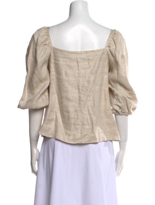 Cult Gaia Linen Square Neckline Blouse