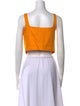 Cult Gaia Square Neckline Sleeveless Crop Top