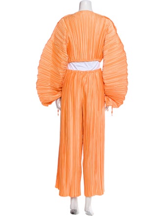 Cult Gaia Striped Pleated Accents Pant Set