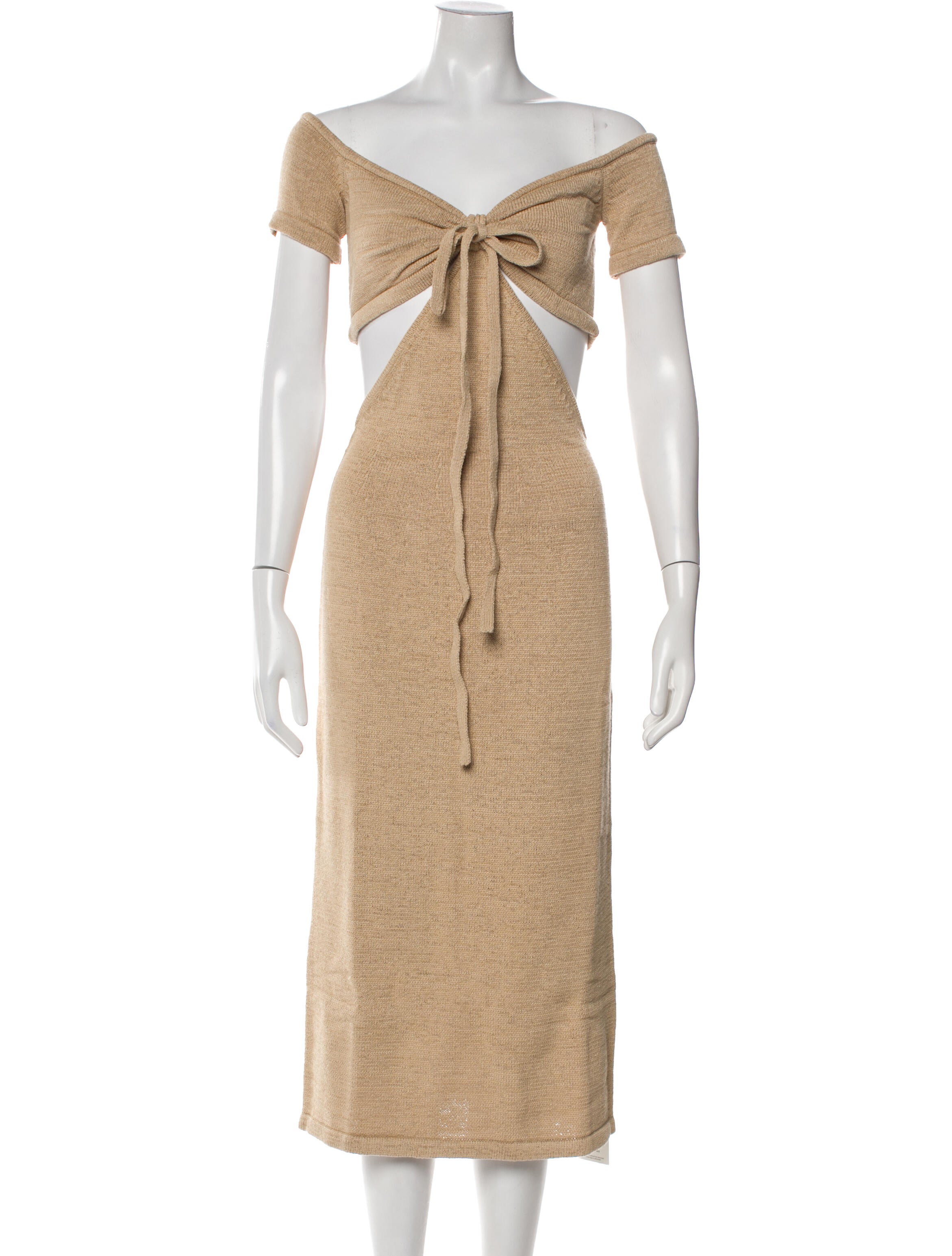 Cult Gaia Off-The-Shoulder Midi Length Dress