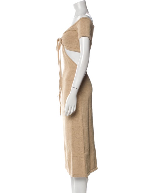 Cult Gaia Off-The-Shoulder Midi Length Dress