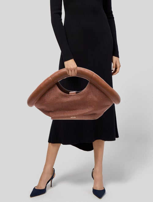 Cult Gaia Raffia Top Handle Bag