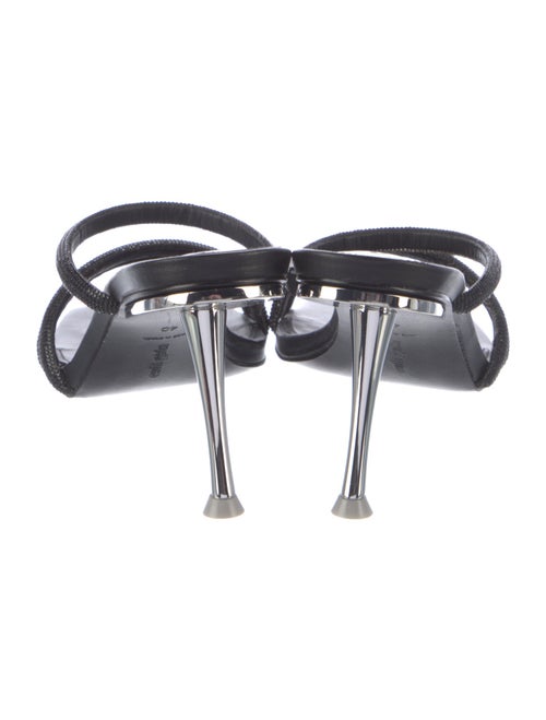 Cult Gaia Leather Crystal Embellishments Slides