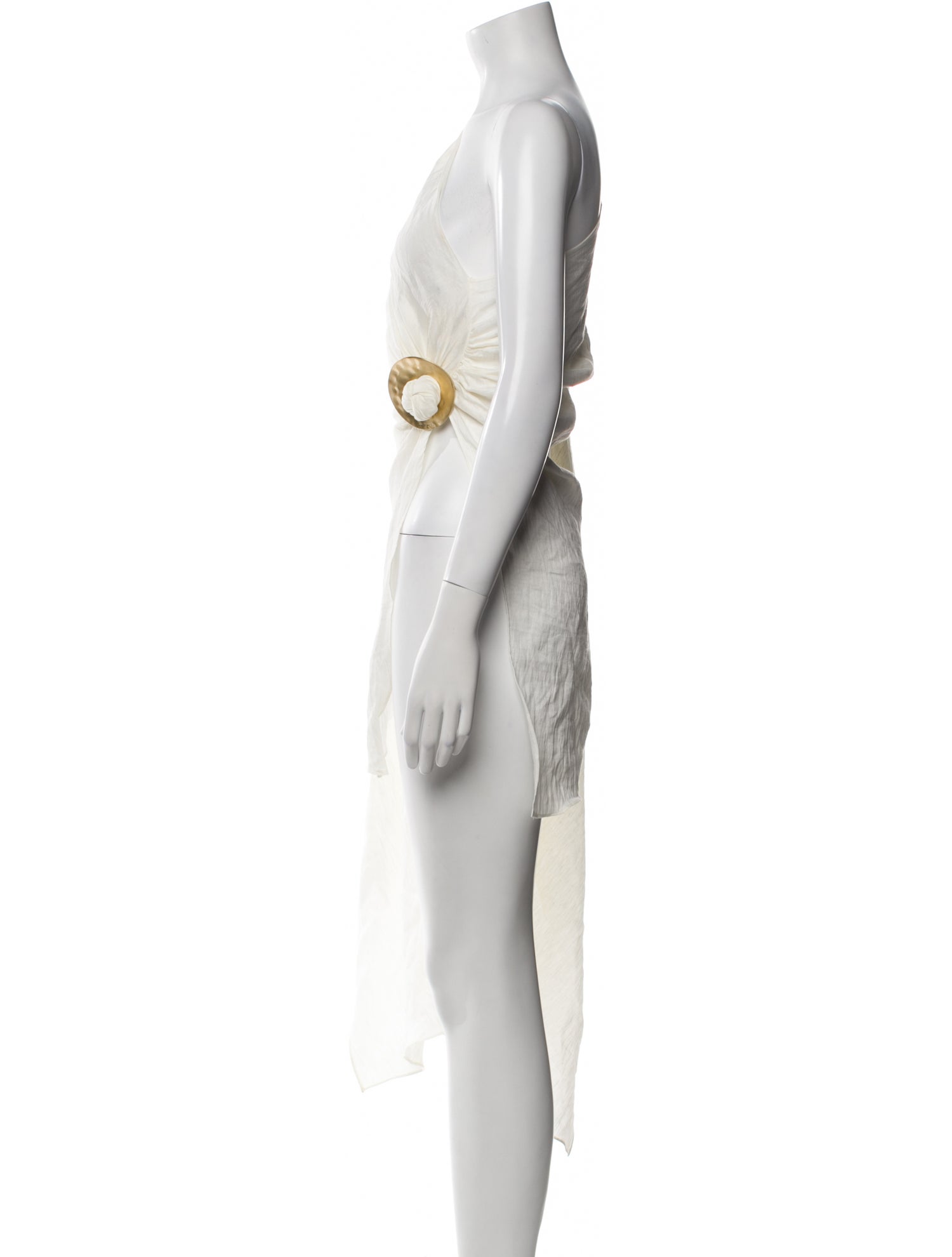 Cult Gaia Linen One-Shoulder Tunic