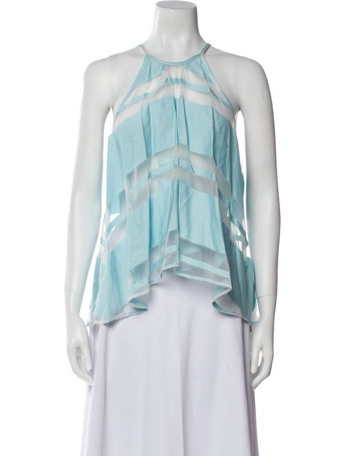 Cult Gaia Printed Halterneck Blouse