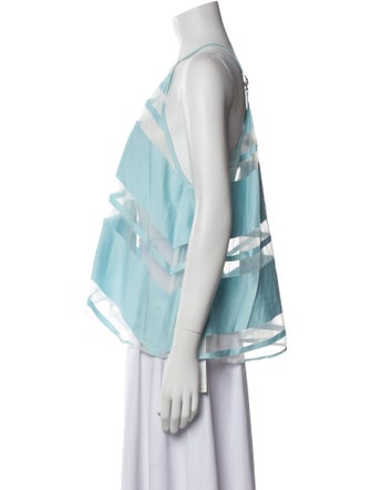 Cult Gaia Printed Halterneck Blouse