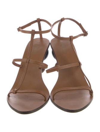 Cult Gaia Leather T-Strap Sandals