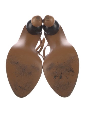 Cult Gaia Leather T-Strap Sandals