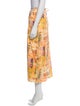 Cult Gaia Printed Midi Length Skirt