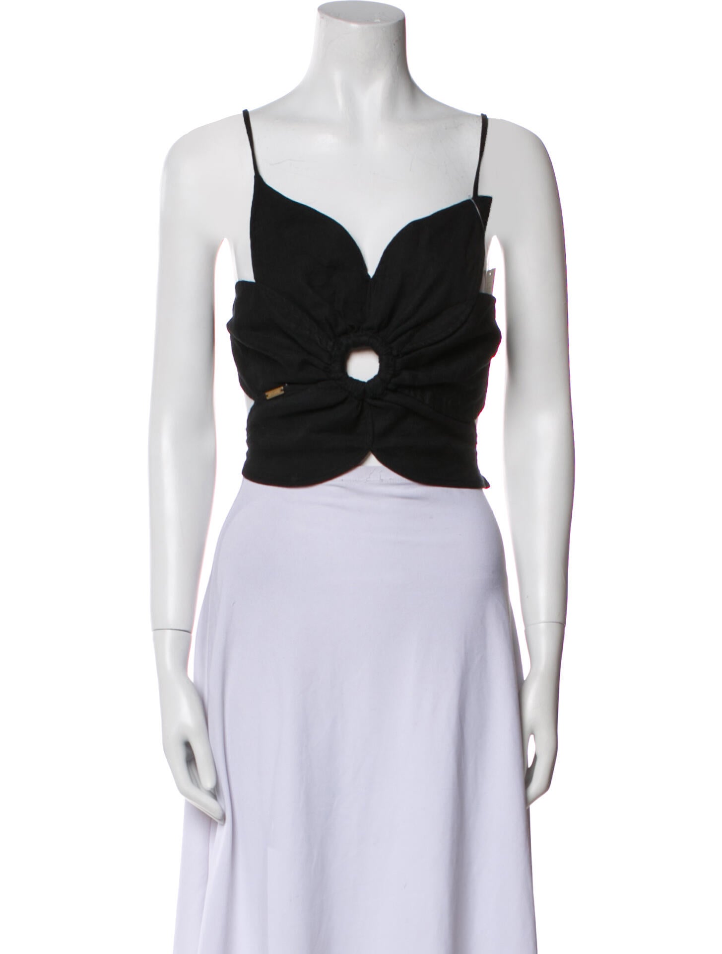 Cult Gaia V-Neck Sleeveless Crop Top