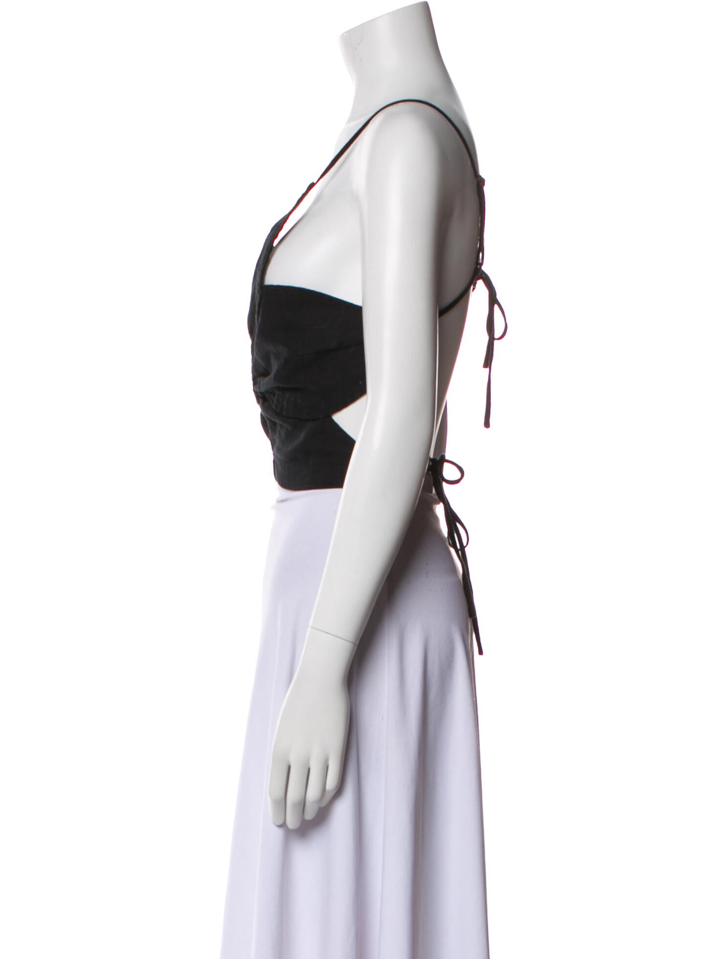 Cult Gaia V-Neck Sleeveless Crop Top