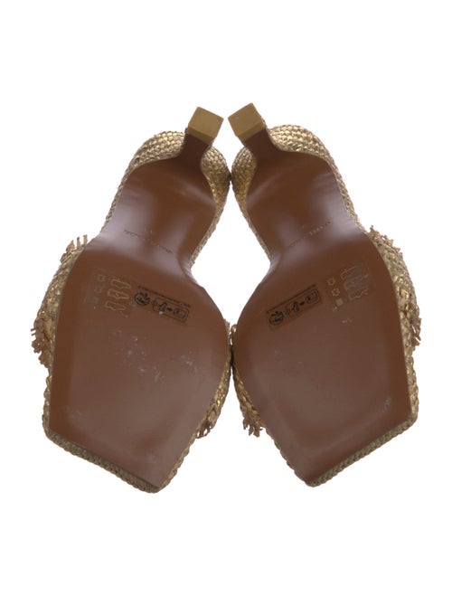 Cult Gaia Raffia Printed Slides