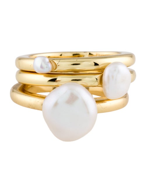Cult Gaia Irma Set of 7 Pearl Rings