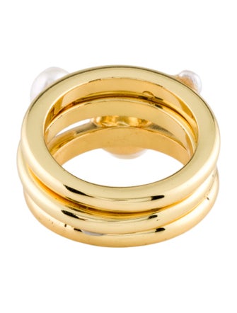 Cult Gaia Irma Set of 7 Pearl Rings