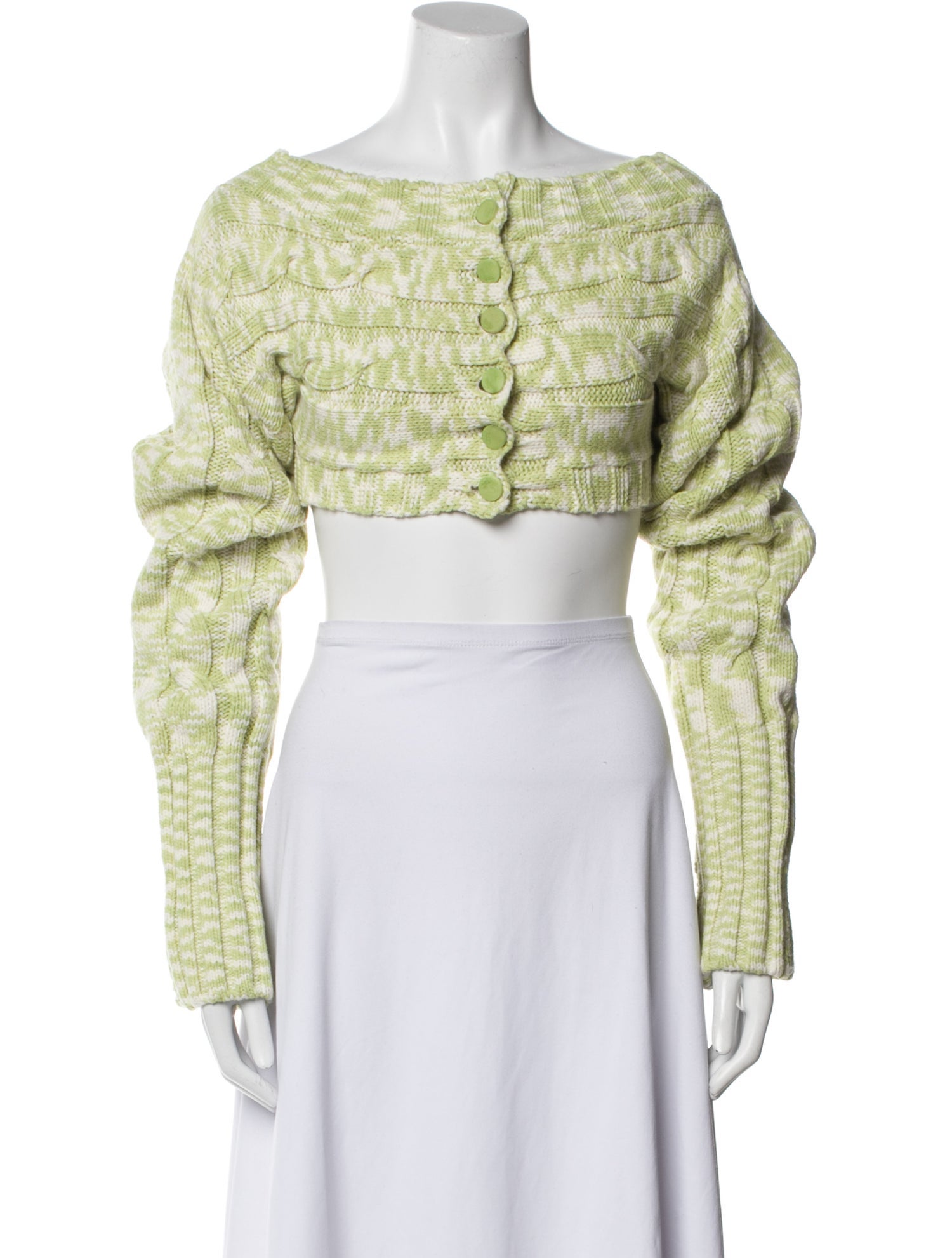 Cult Gaia Striped Bateau Neckline Sweater