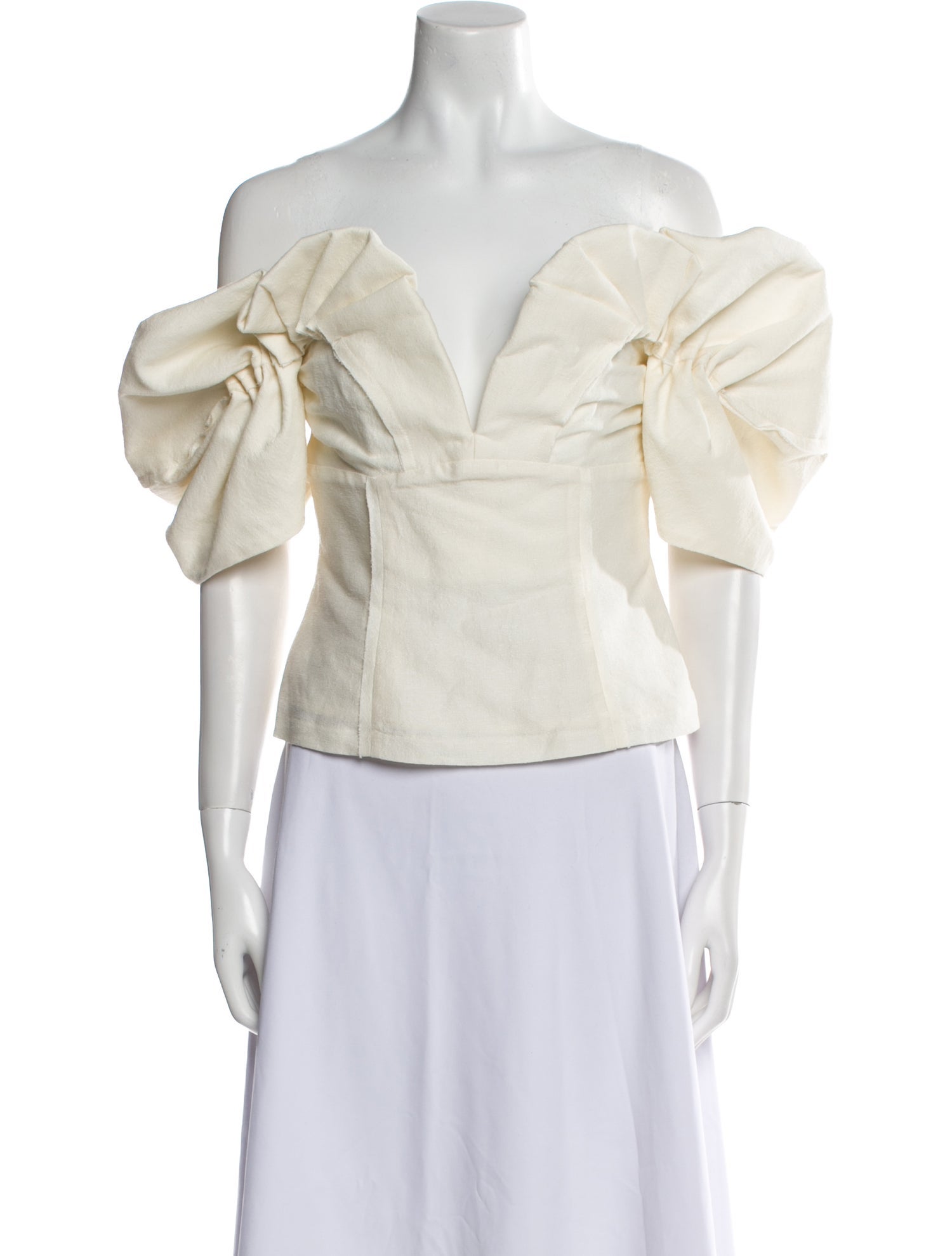 Cult Gaia Off-The-Shoulder Three-Quarter Sleeve Crop Top w/ Tags