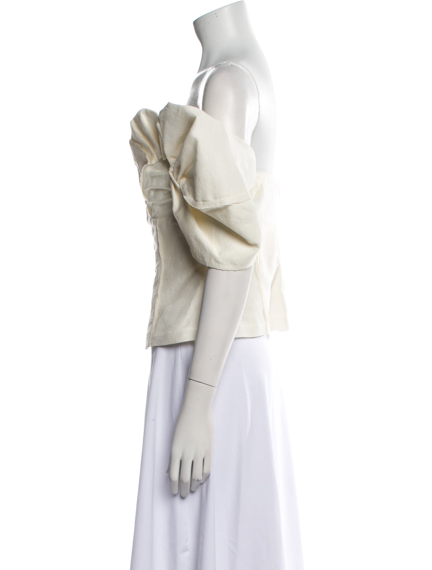 Cult Gaia Off-The-Shoulder Three-Quarter Sleeve Crop Top w/ Tags