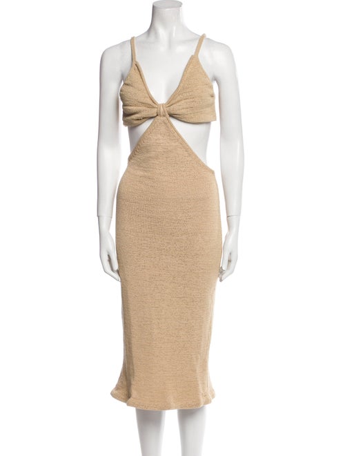 Cult Gaia V-Neck Midi Length Dress