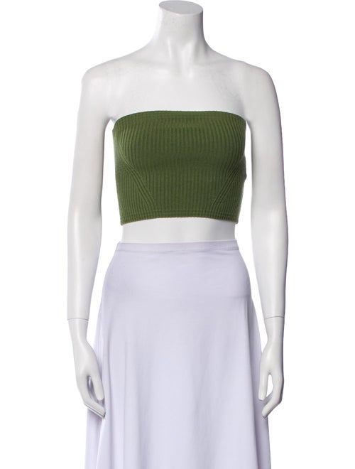 Cult Gaia Cashmere Strapless Crop Top