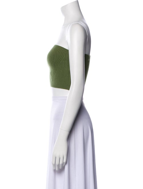 Cult Gaia Cashmere Strapless Crop Top
