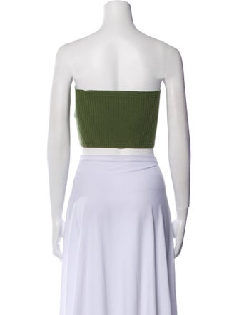 Cult Gaia Cashmere Strapless Crop Top