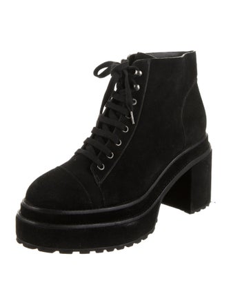 Cult Gaia Suede Combat Boots