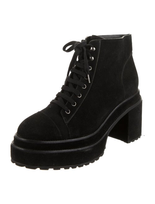 Cult Gaia Suede Combat Boots