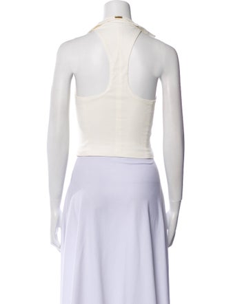 Cult Gaia Square Neckline Sleeveless Crop Top