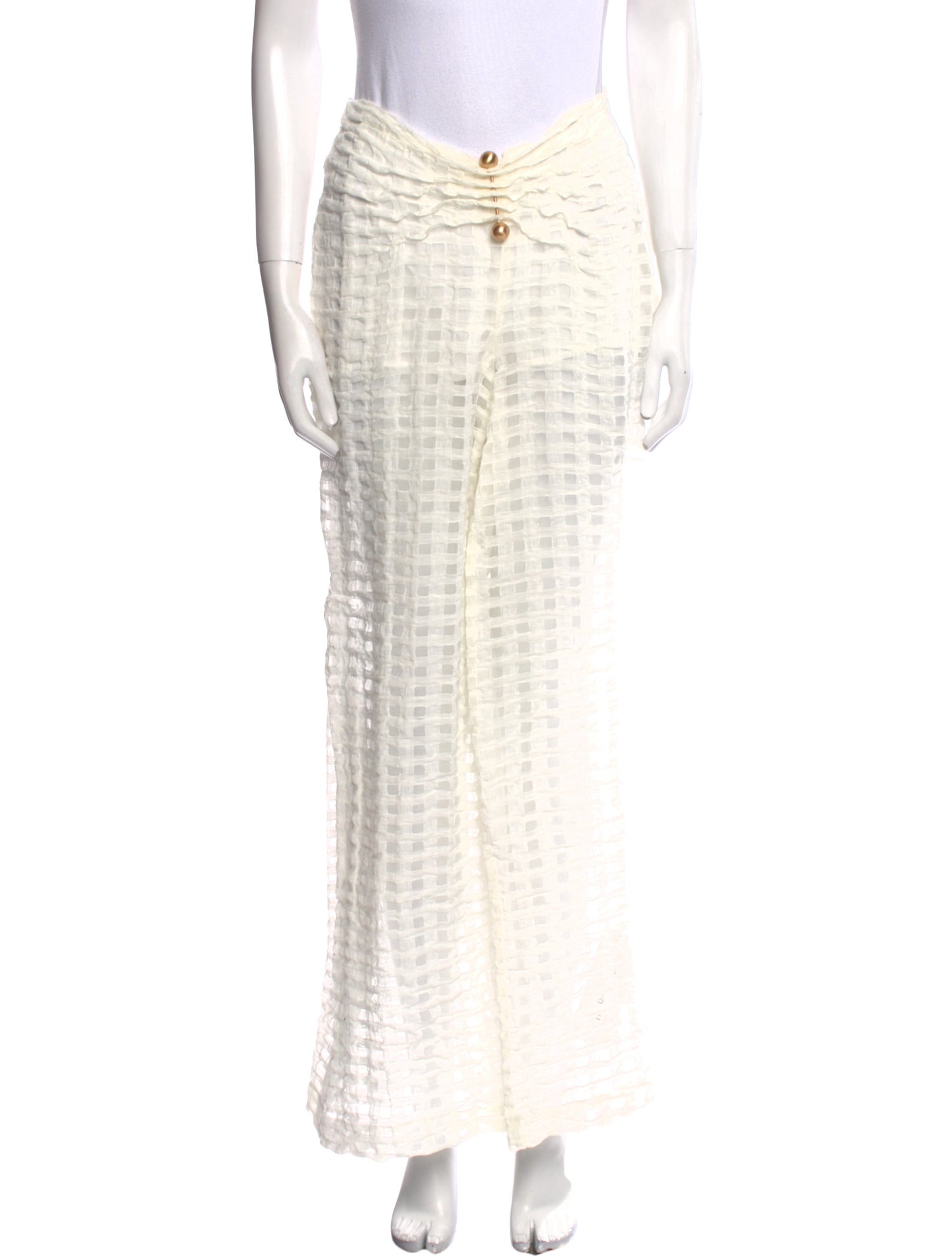 Cult Gaia Lace Pattern Wide Leg Pants