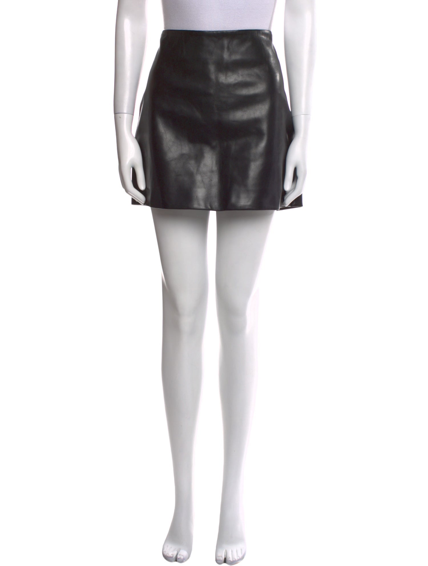 Cult Gaia Lamb Leather Mini Skirt