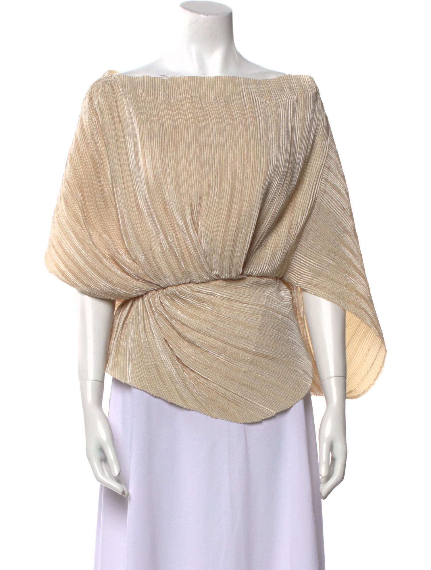 Cult Gaia Bateau Neckline Three-Quarter Sleeve Top