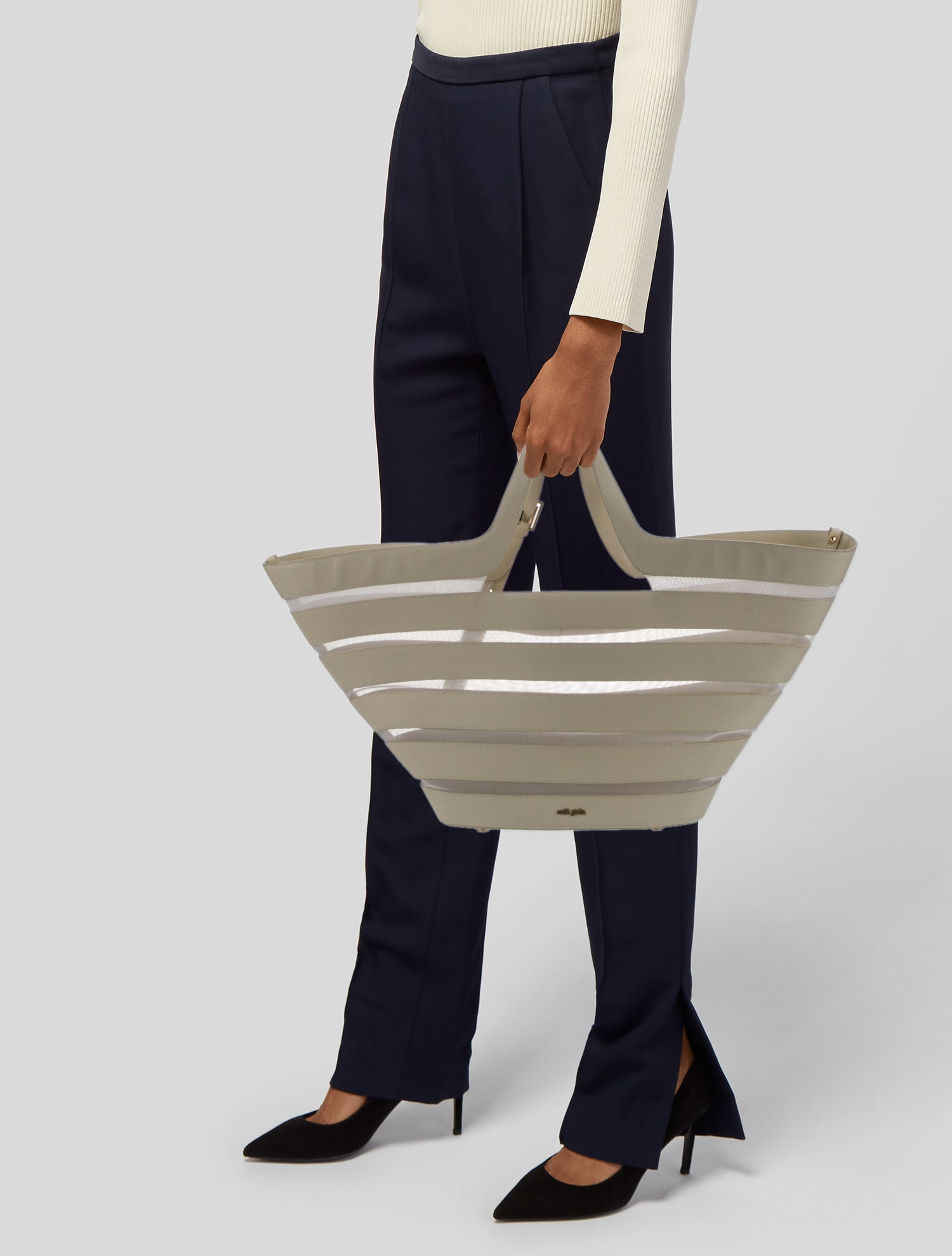 Cult Gaia Leather Top Handle Bag