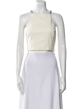 Cult Gaia Square Neckline Sleeveless Crop Top