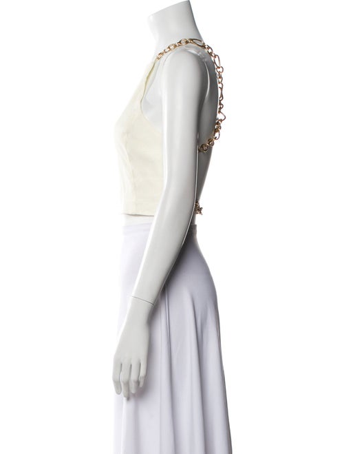 Cult Gaia Square Neckline Sleeveless Crop Top