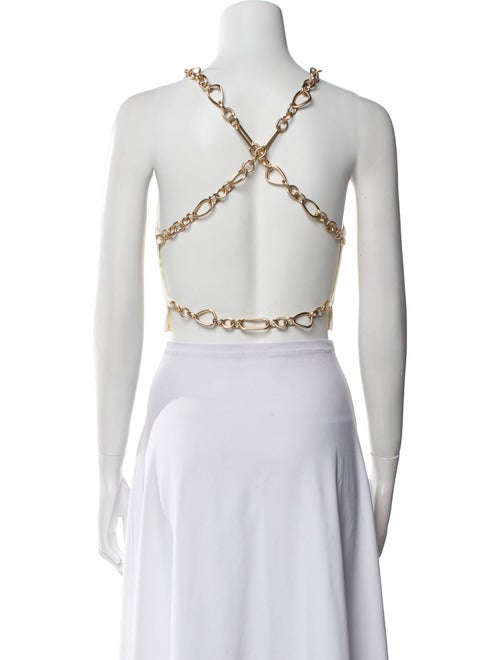 Cult Gaia Square Neckline Sleeveless Crop Top