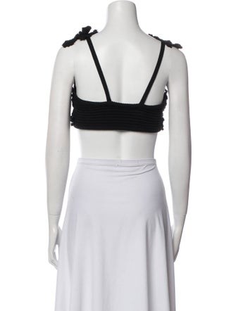 Cult Gaia V-Neck Sleeveless Crop Top