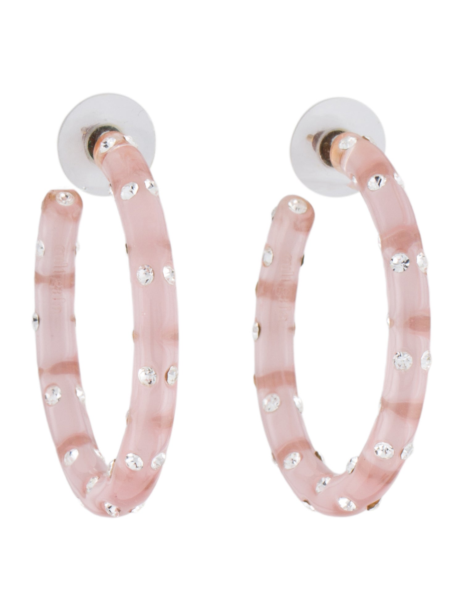 Cult Gaia Crystal & Resin Hoop Earrings