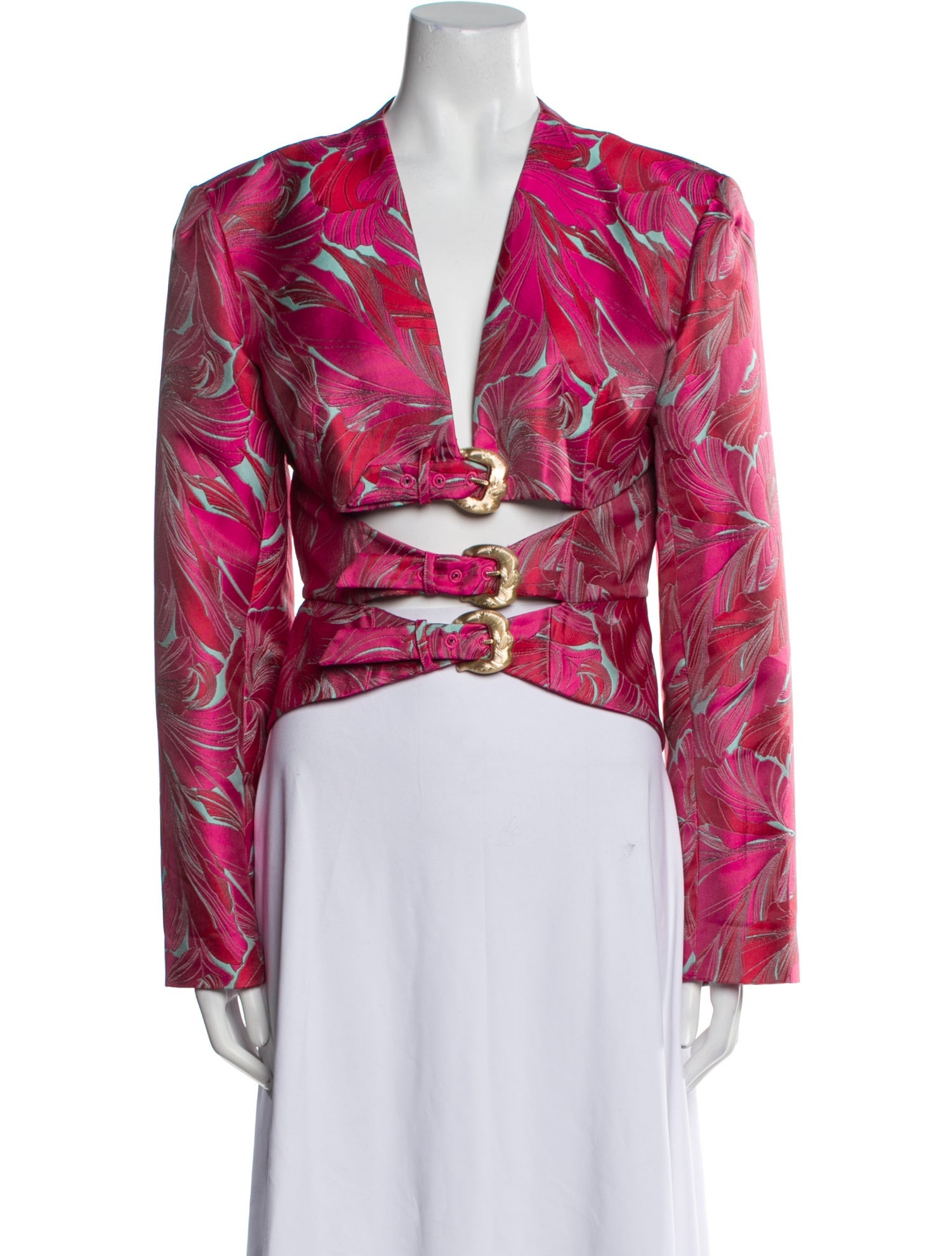 Cult Gaia Floral Print Evening Jacket