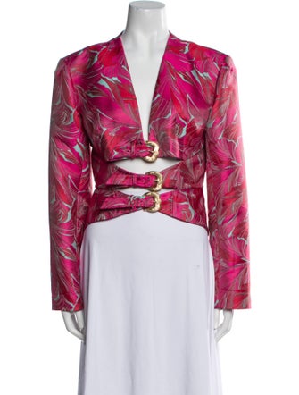 Cult Gaia Floral Print Evening Jacket